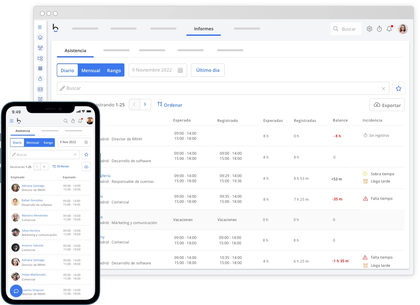 Software de control de horario de entrada y salida de empleados